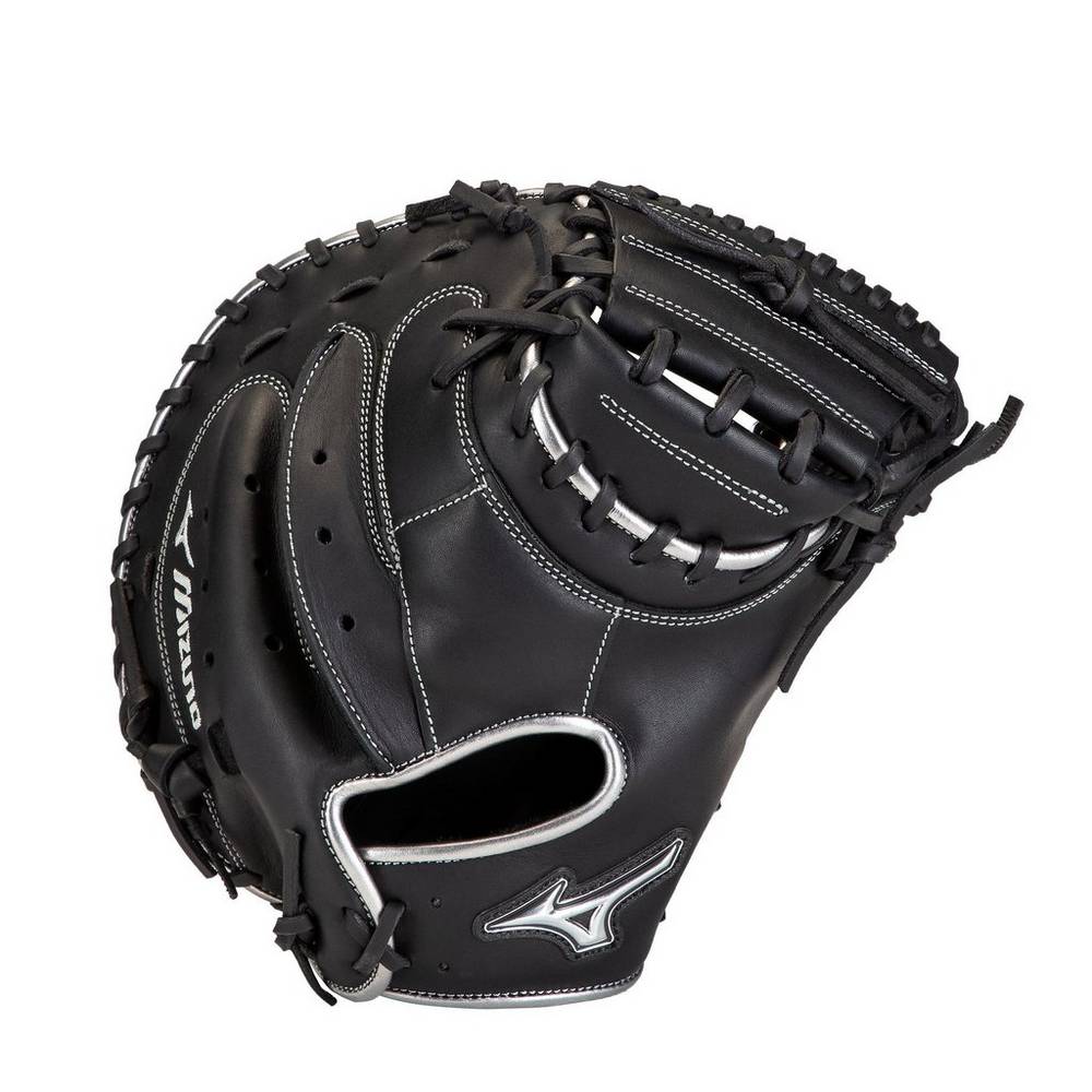 Mizuno Men's MVP Prime SE Baseball Catcher’s Mitt 34" Black/Silver (312878-HVX)